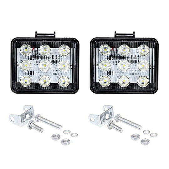 2 PCS ZS-7013 3 Zoll 9LEDs Strobe Wasserdichtes Auto / LKW-Warnlicht (weißes Licht)