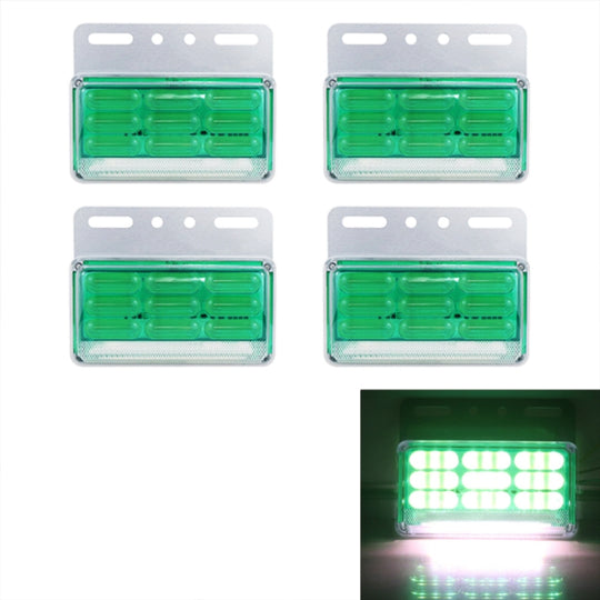 4 PCS ZS-9001 DC24V 9D Wasserdichte Auto-/LKW-Seitenmarkierungs-Anzeigeleuchten-Birnen-Lampe (grünes Licht)