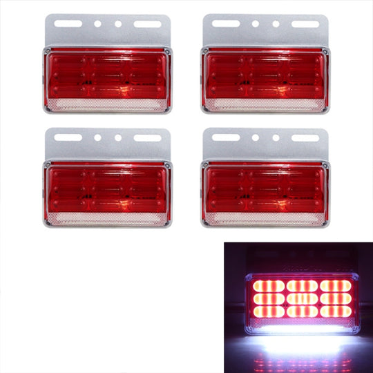 4 PCS ZS-9001 DC24V 9D Wasserdichte Auto-/LKW-Seitenmarkierungs-Anzeigeleuchten-Birnen-Lampe (rotes Licht)