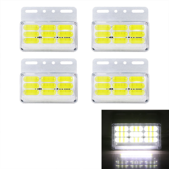 4 STÜCKE ZS-9001 DC24V 9D Wasserdichte Auto-/LKW-Seitenmarkierungs-Anzeigeleuchten Birnenlampe (weißes Licht)