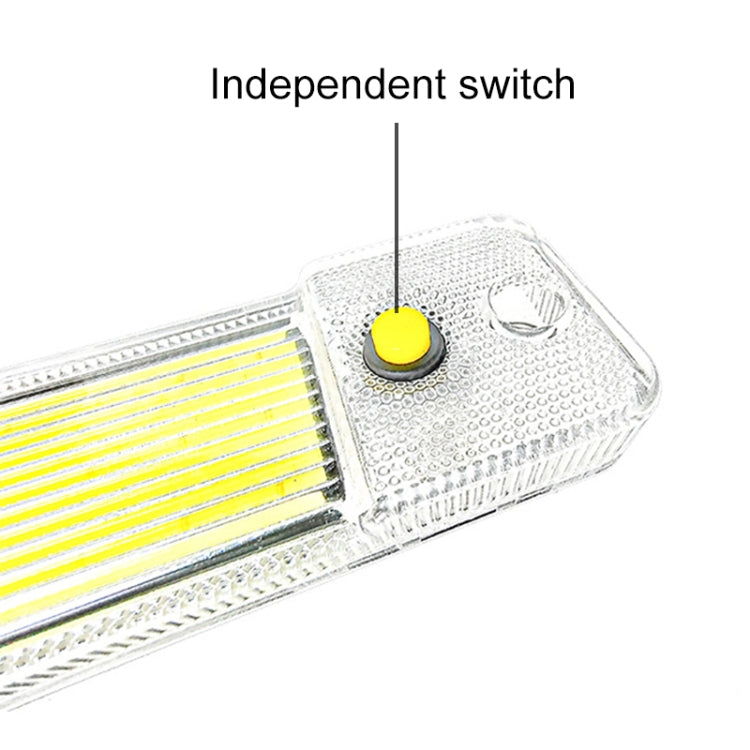 2 PCS ZS-3348 DC12-24V High Bright 84 COB Lamp Beads Car Dome Light Cabin Light Bar by buy2fix