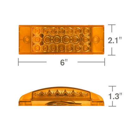 MK-142 DC12V-24V 21LEDs Car Tail Light Running Water Flashing Edge Light (Yellow Light) - In Car by buy2fix | Online Shopping UK | buy2fix