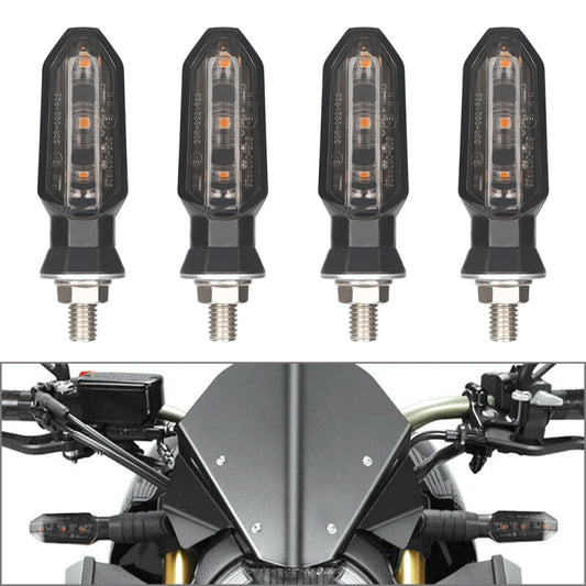 4 PCS MK-200 3LED Highlight Motorcycle Turn Signal Light (Black) by buy2fix