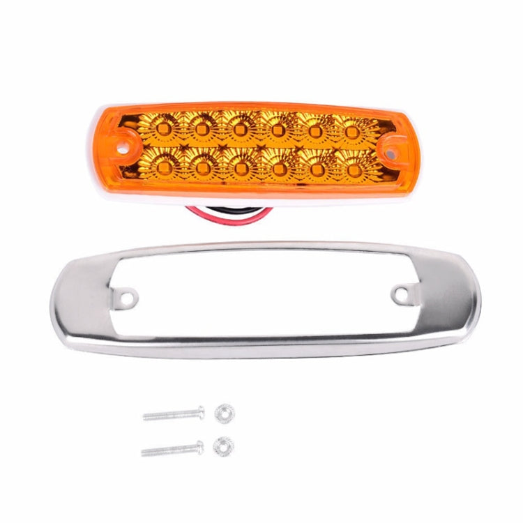 4 PCS MK-338 DC12-24V Truck 12LEDs Side Clearance Maker Light (Yellow Light) - In Car by buy2fix | Online Shopping UK | buy2fix