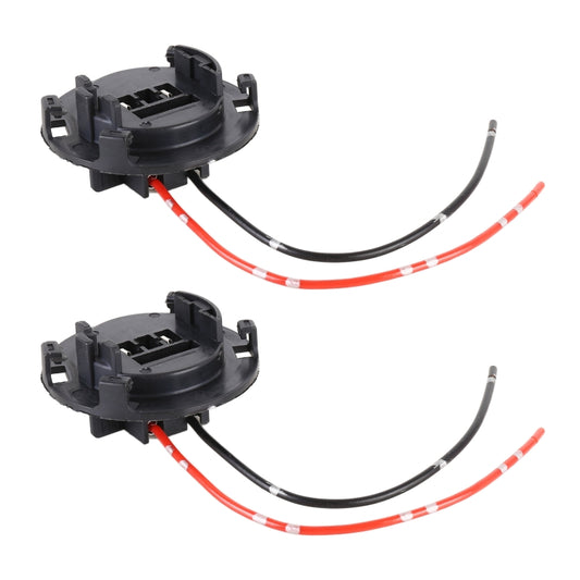 1 Pair TK-306 H7 Halogen Lamp Socket Car Bulb Holder Base with Cable for Hyundai Tucson 2017 / Kia Carnival by buy2fix