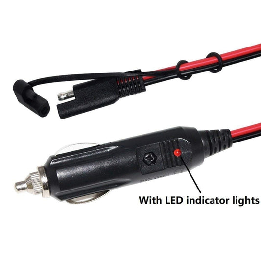 12V SAE Car Power Cord Cigarette Lighter Plug to Solar Battery Charging Connecting Cable, Length: 1.5m by buy2fix
