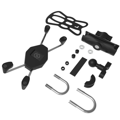 ZH-1558A1 Motorcycle Handlebar X-shape Aluminum Alloy Phone Holder by buy2fix