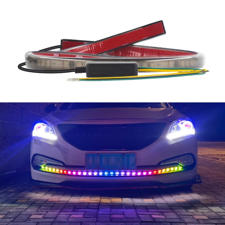 Z06-60CM 60cm DC12V-24V Car Front Grille LED RGB Daytime Running Lights Strip Colorful Lamp - In Car by buy2fix | Online Shopping UK | buy2fix