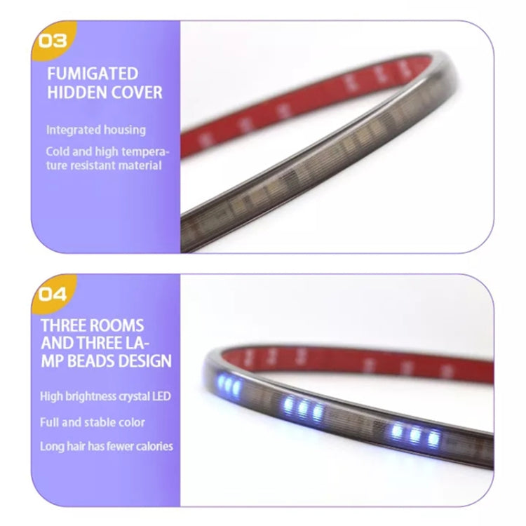 S10-100CM 100cm DC12V-24V Car Rear LED RGB Daytime Running Lights Strip Colorful Lamp - In Car by buy2fix | Online Shopping UK | buy2fix