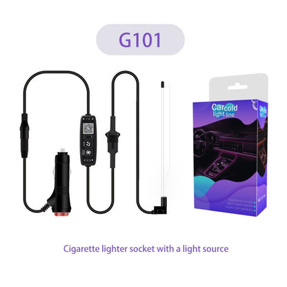 G101 3m Cigarette Lighter Car Colorful RGB Foot LED Atmosphere Light - In Car by buy2fix | Online Shopping UK | buy2fix