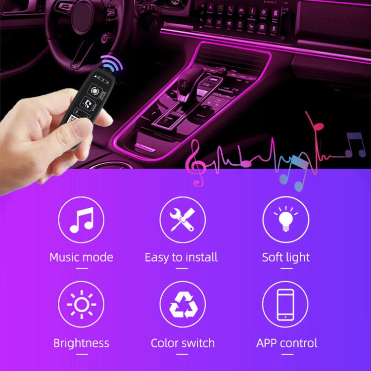 G201 5m Cigarette Lighter Car Colorful RGB Foot LED Atmosphere Light - In Car by buy2fix | Online Shopping UK | buy2fix