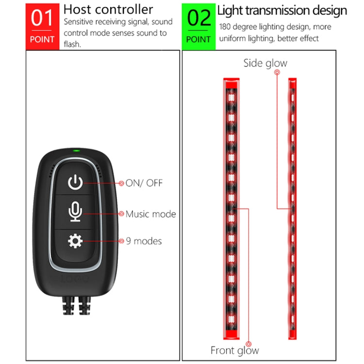 Y15 Cigarette Lighter Car Colorful RGB Foot LED Atmosphere Light - In Car by buy2fix | Online Shopping UK | buy2fix