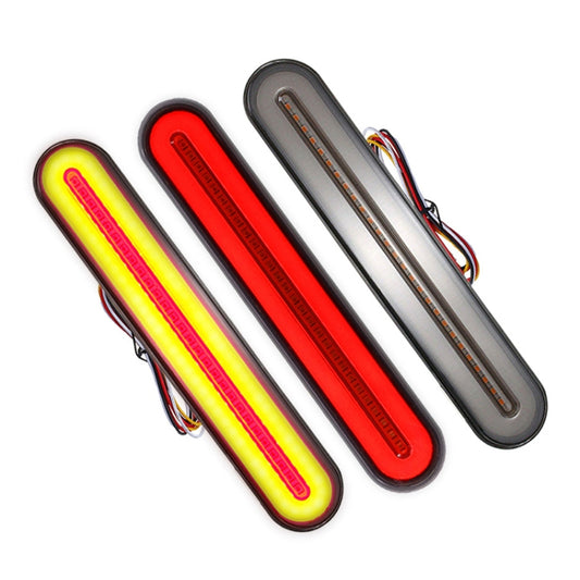 2 PCS Heavy-duty Truck Trailer 100LED Light Guide Two-color Brake Light by buy2fix