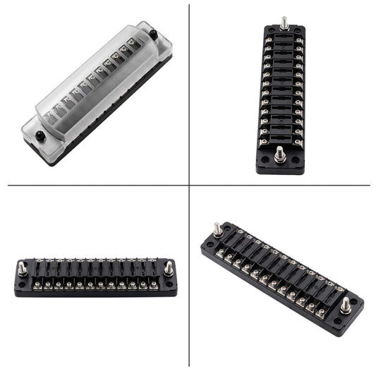 CS-979A2 FB1904 1 In 1 Out 12 Ways No Distinction Positive Negative Fuse Box without Fuse for Auto Car Truck Boat by buy2fix