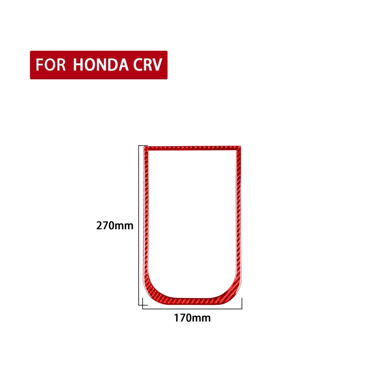 For Honda CRV 2007-2011 Carbon Fiber Car Handheld Box Panel Frame Decorative Sticker,Left and Right Drive Universal (Red) - In Car by buy2fix | Online Shopping UK | buy2fix