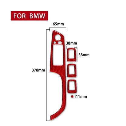 5 PCS Set for BMW 3 Series E90 Carbon Fiber Car Left Driving Lifting Panel Decorative Sticker with Folding, Diameter: 37.8cm(Red) by buy2fix