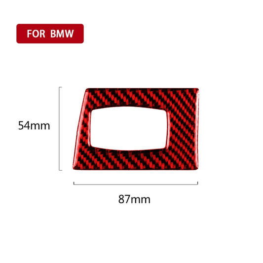 For BMW 3 Series E90 Carbon Fiber Car Ignition Switch Key Hole Decoration Sticker, Right Drive (Red) by buy2fix