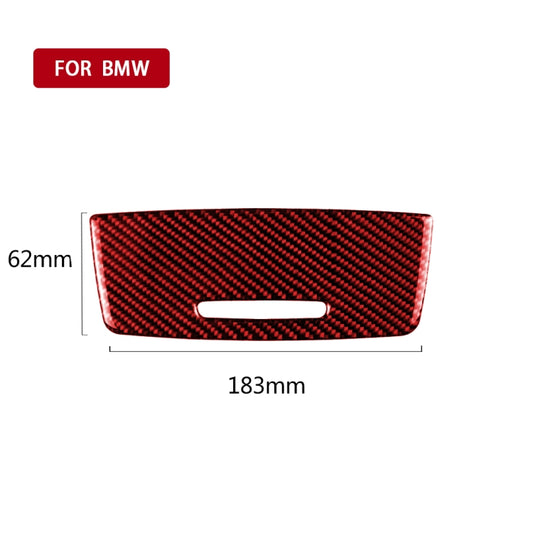 For BMW 3 Series E90 Carbon Fiber Car Ashtray Panel Decorative Sticker (Red) by buy2fix