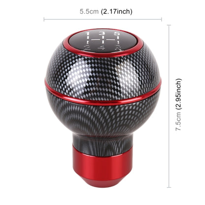 Universal Car Carbon Fiber Texture Metal Gear Shift Knob (Red) - In Car by buy2fix | Online Shopping UK | buy2fix