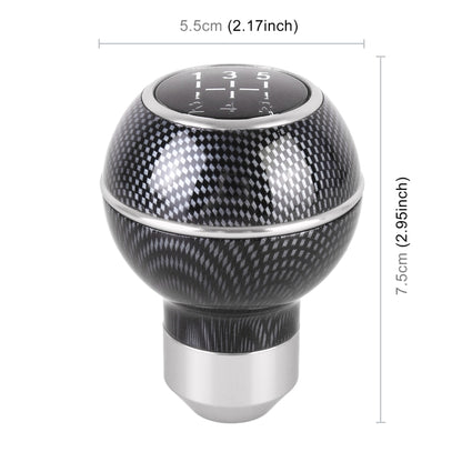 Universal Car Carbon Fiber Texture Metal Gear Shift Knob (Silver) - In Car by buy2fix | Online Shopping UK | buy2fix