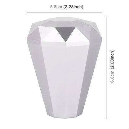 Universal Car Diamond Shape Metal Gear Shift Knob (Silver) by buy2fix
