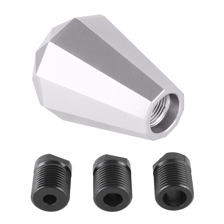 Universal Car Diamond Shape Metal Gear Shift Knob (Silver) by buy2fix