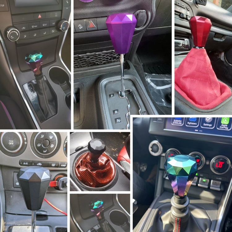 Universal Car Diamond Shape Metal Gear Shift Knob (Purple) - In Car by buy2fix | Online Shopping UK | buy2fix