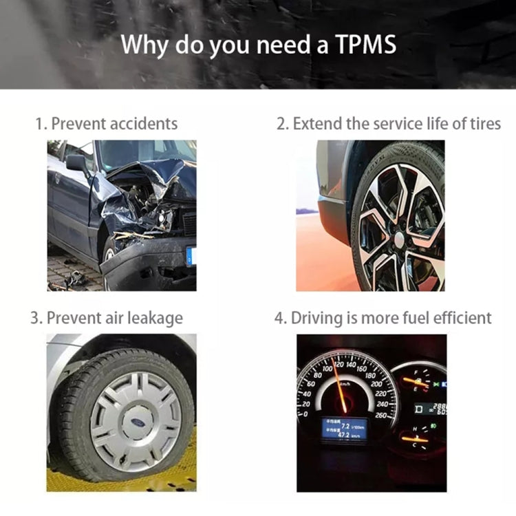 USB TPMS Tire Pressure Monitoring System Android with Internal Sensor for Car Radio DVD Player - In Car by buy2fix | Online Shopping UK | buy2fix