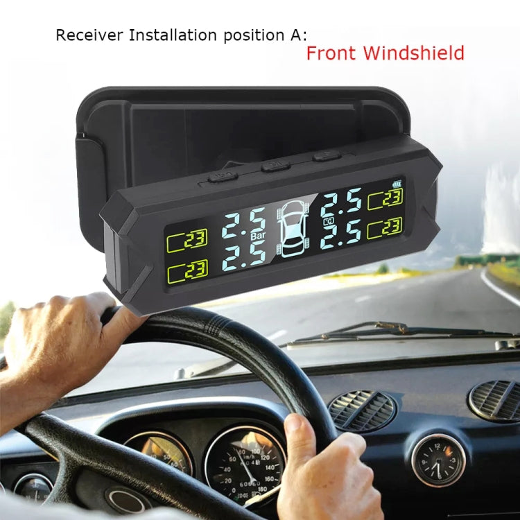 Car High Precision Solar Charging Tire Pressure Monitoring System TPMS, External Voice Sensor - In Car by buy2fix | Online Shopping UK | buy2fix