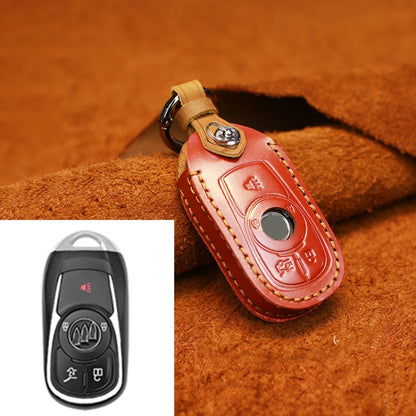 For Buick Car Cowhide Leather Key Protective Cover Key Case, Five Keys Version (Red) by buy2fix