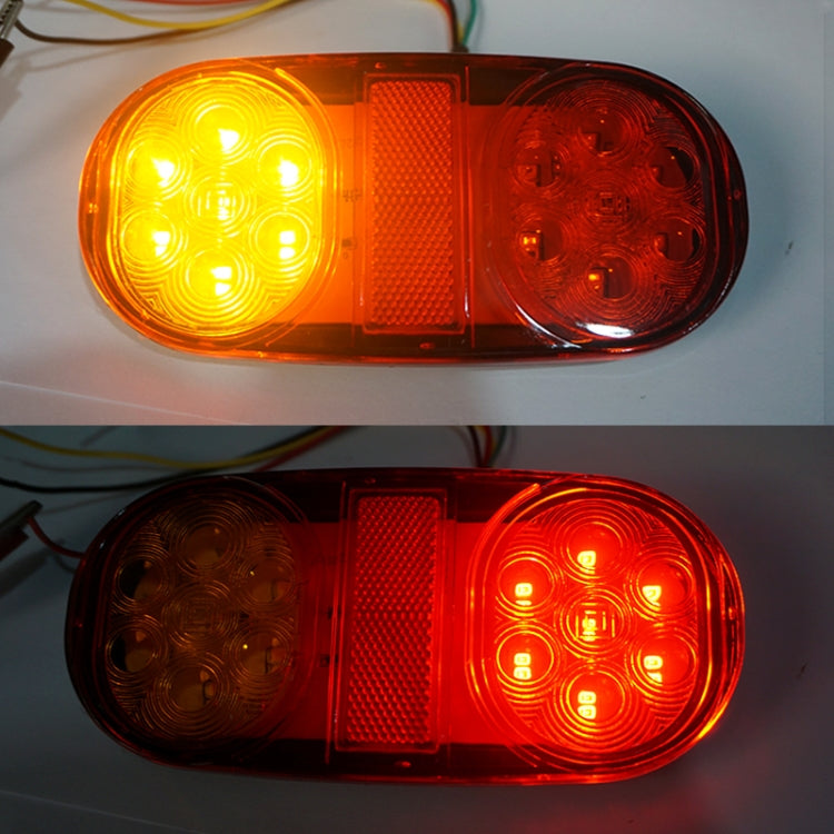 2 PCS 12-24V 14LED Car Oval Tail Light Side Lamp - In Car by buy2fix | Online Shopping UK | buy2fix