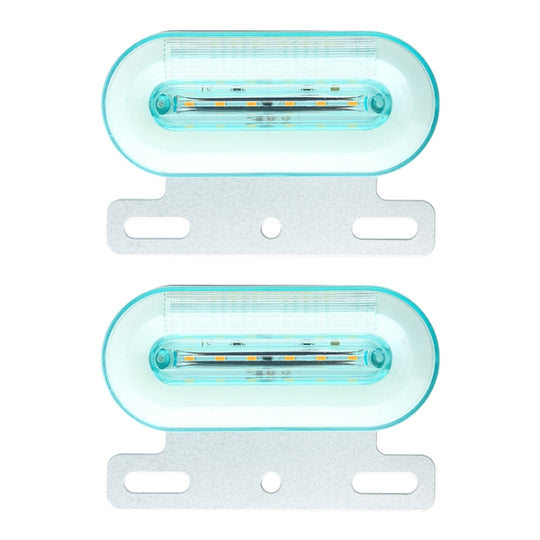 2 PCS 12V 12LED Auto Oval Seitenlampe (weißes Licht)