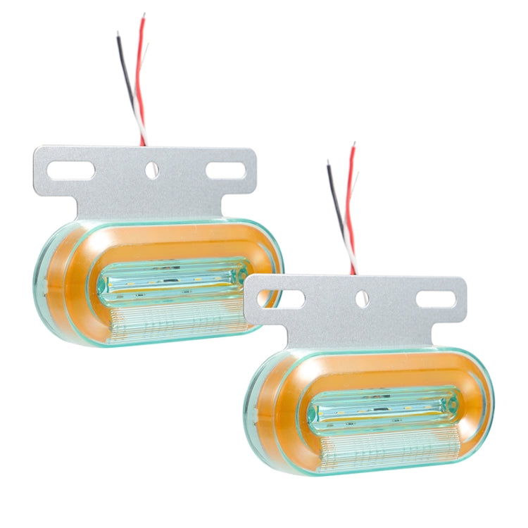 2 PCS 12V 12LED Car Oval Side Lamp(White Light) - In Car by buy2fix | Online Shopping UK | buy2fix