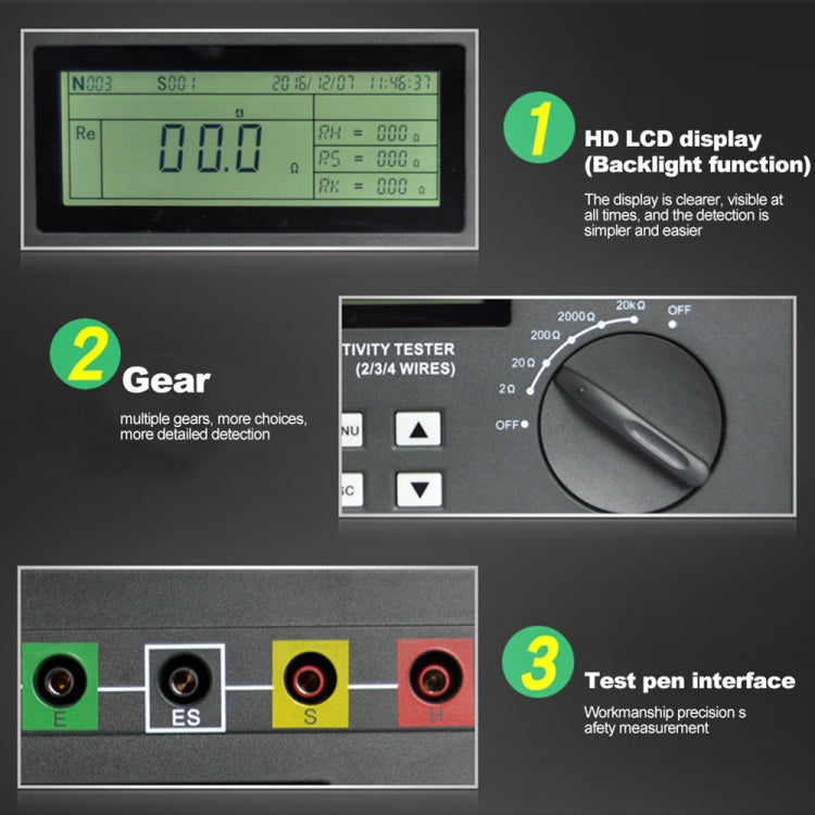 DUOYI DY4300 Higher Accuracy Digital Ground Resistance Tester - Electronic Test by DUOYI | Online Shopping UK | buy2fix