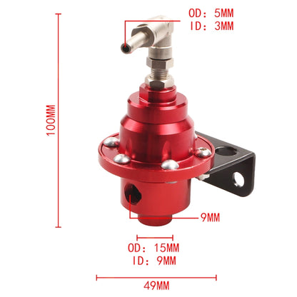 Car Modified Adjustable Fuel Pressure Regulator with Pressure Gauge - In Car by buy2fix | Online Shopping UK | buy2fix