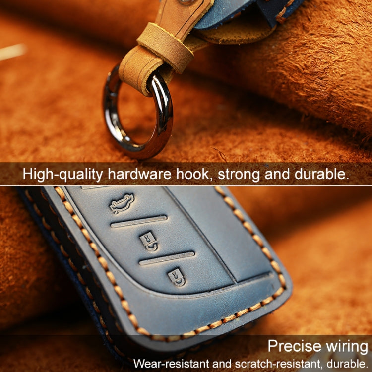 For Lexus New Style Car Cowhide Leather Key Protective Cover Key Case (Blue) by buy2fix