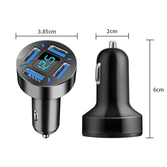 2pcs 4 in 1 USB 4.8A Digital Display Car Charger by buy2fix