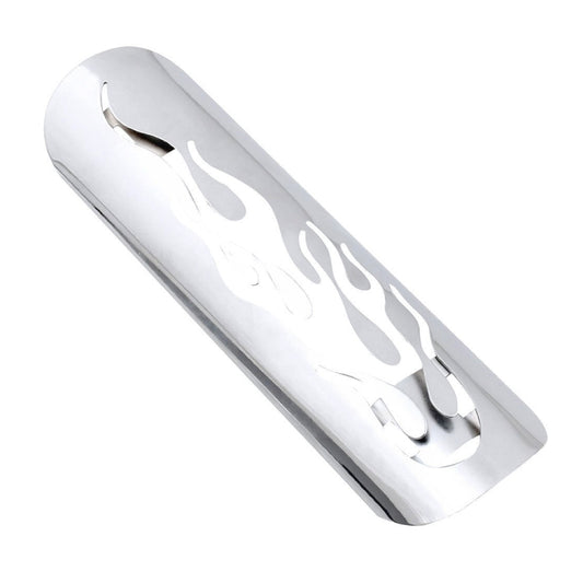 Motorcycle Modification Accessories Universal Retro Exhaust Pipe Heat Shield (Silver) by buy2fix