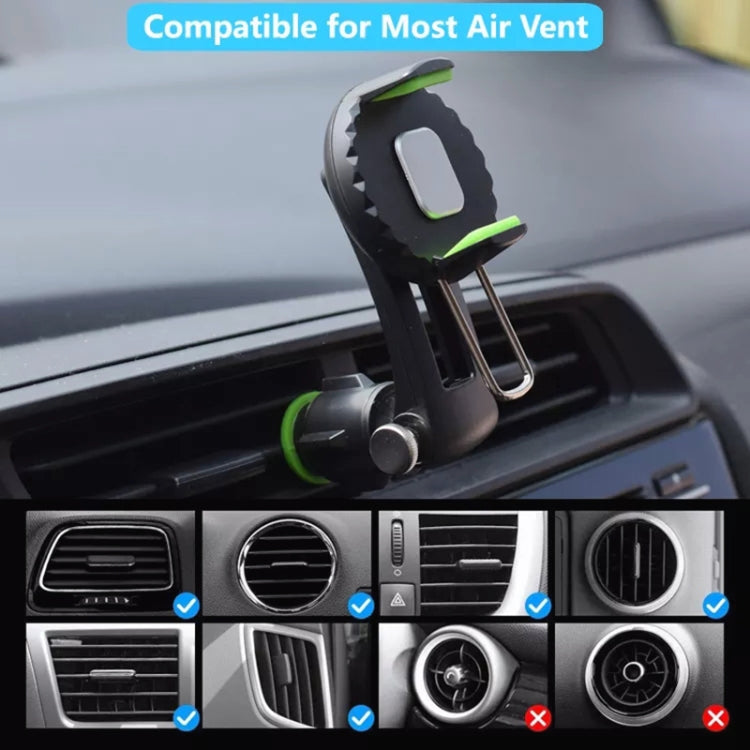 Multifunctional Car Air Conditioner Air Outlet Phone Holder (Green) - In Car by buy2fix | Online Shopping UK | buy2fix