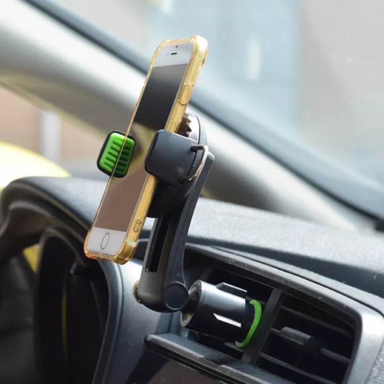 Multifunctional Car Air Conditioner Air Outlet Phone Holder (Green) - In Car by buy2fix | Online Shopping UK | buy2fix