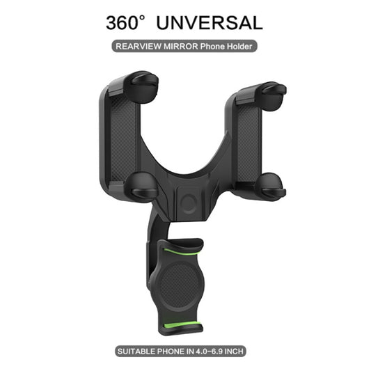 Car Rear Mirror Navigation Phone Holder (Green) by buy2fix