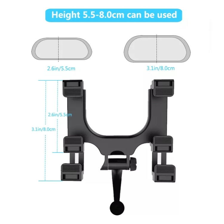 Silicone Magnet Car Rear Mirror Navigation Phone Holder - In Car by buy2fix | Online Shopping UK | buy2fix
