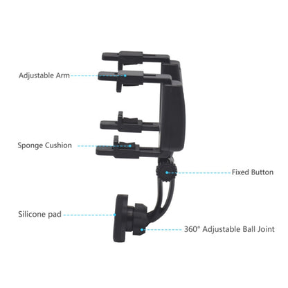 Carbon Fiber Strong Magnet Car Rear Mirror Navigation Phone Holder - In Car by buy2fix | Online Shopping UK | buy2fix