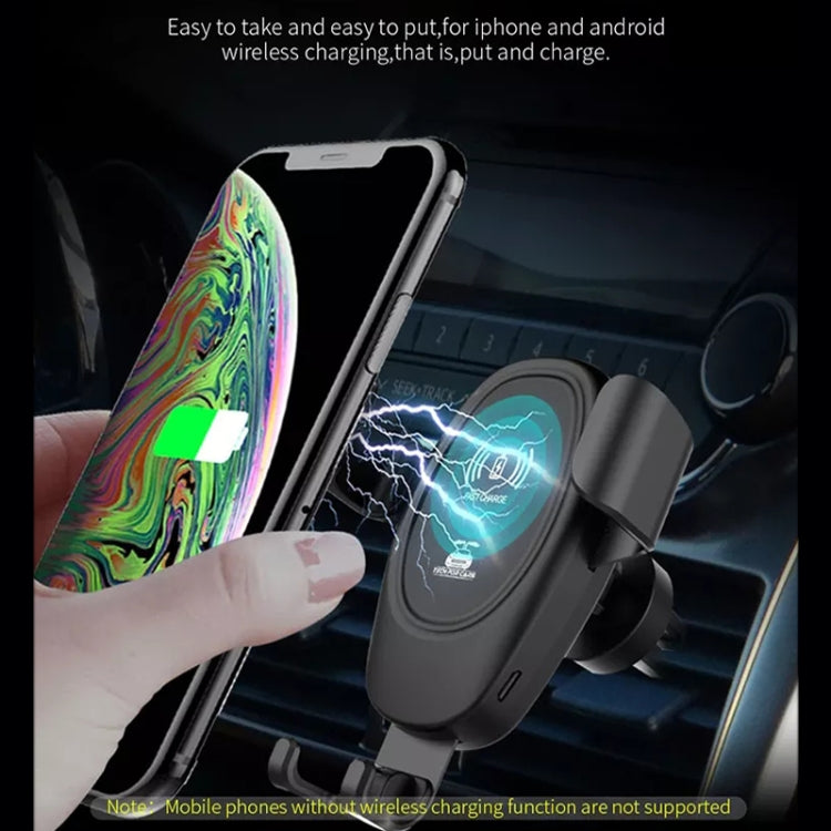 Car Wireless Charger Multifunctional Mobile Phone Wireless Charger Stand (Black) - In Car by buy2fix | Online Shopping UK | buy2fix