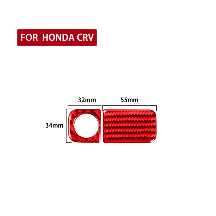 2 PCS Set for Honda CRV 2007-2011 Carbon Fiber Car Glove Box Opening Frame Decorative Sticker, Left Drive (Red) - In Car by buy2fix | Online Shopping UK | buy2fix