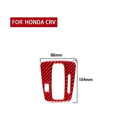 For Honda CRV 2007-2011 Carbon Fiber Car Gear Indicator Frame Decorative Sticker,Right Drive (Red) by buy2fix