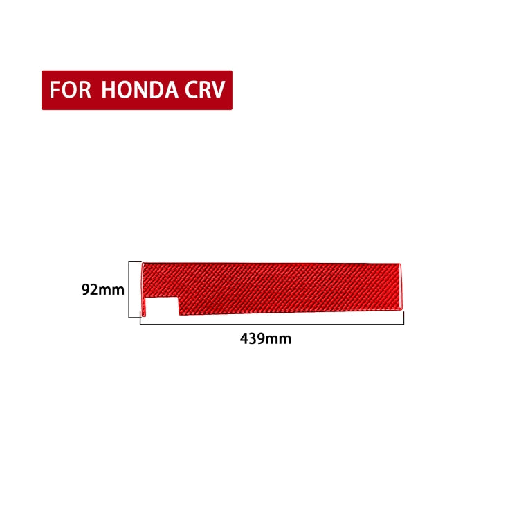 For Honda CRV 2007-2011 Carbon Fiber Car Co-pilot Glove Box Panel Decorative Sticker,Left Drive (Red) - In Car by buy2fix | Online Shopping UK | buy2fix