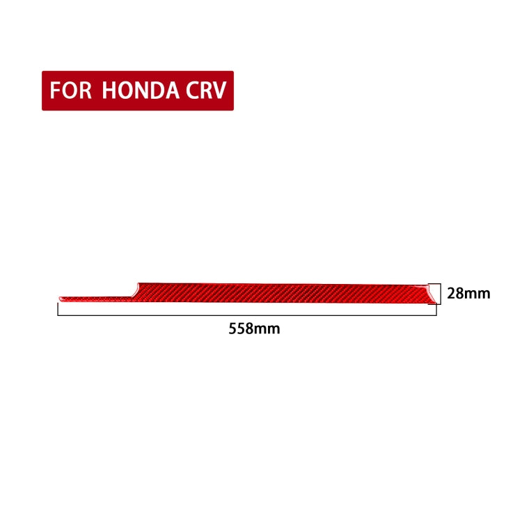 For Honda CRV 2007-2011 Carbon Fiber Car Co-pilot Center Control Trim Decorative Sticker,Right Drive (Red) - In Car by buy2fix | Online Shopping UK | buy2fix