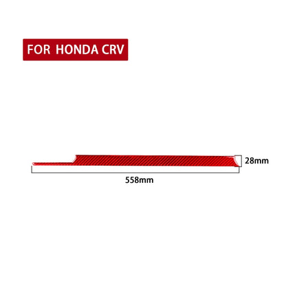 For Honda CRV 2007-2011 Carbon Fiber Car Co-pilot Center Control Trim Decorative Sticker,Right Drive (Red) - In Car by buy2fix | Online Shopping UK | buy2fix