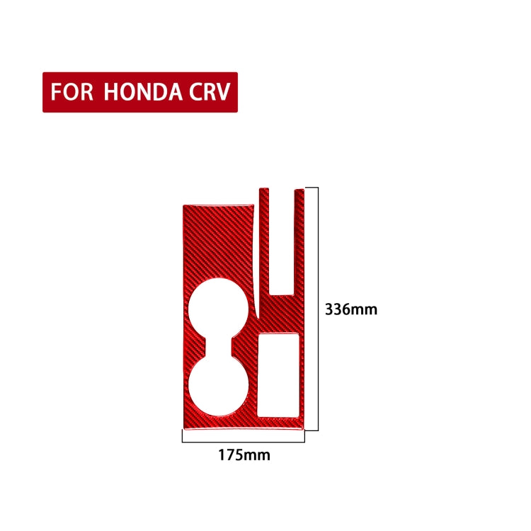 For Honda CRV 2007-2011 Carbon Fiber Car Water Cup Holder Panel Decorative Sticker, Right Drive (Red) - In Car by buy2fix | Online Shopping UK | buy2fix